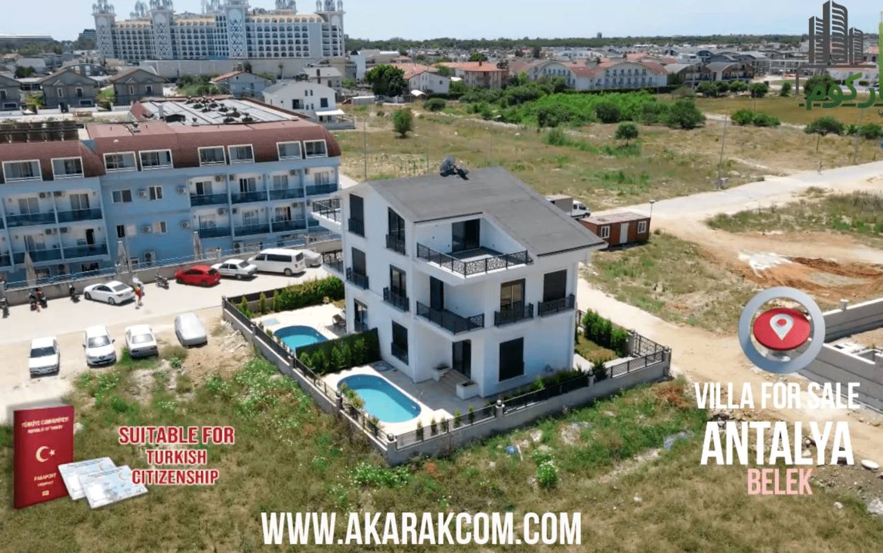 Luxury Villa For Sale in Antalya Turkey suitable for Turkish Citizenship